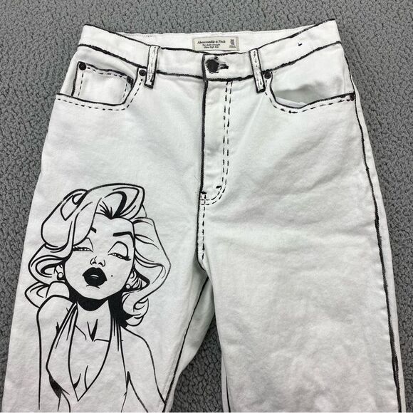 Abercrombie & Fitch Custom The Ankle Straight Ultra High Rise Jeans Size:30/10r - Picture 1 of 15